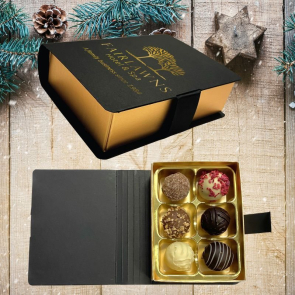 6 Chocolate Truffles In A Book Box 