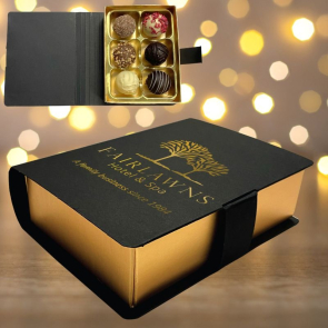 6 Chocolate Truffles In A Book Box 