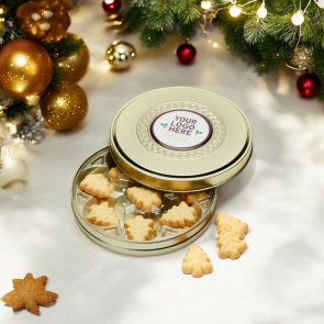 Shallow Gold Treat Tin With A Choice of Fillings